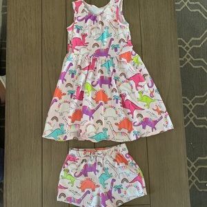 Children’s place dinosaur dress and shorts